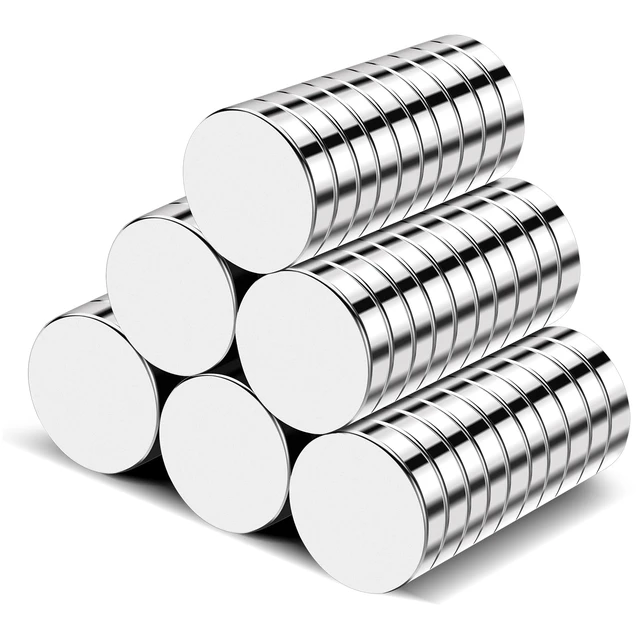 Main image of Neodymium Round Rare Earth Fridge Magnets,15x2mm 60Pcs Small Strong Refrigerator Magnets for Crafts, Whiteboard, Scientific Models, Dry Erase Board, Office