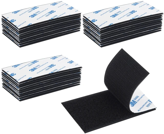 Main image of Hook and Loop Tape 2in x 4in 30 Pairs, Slef Adhesive Interlocking Strip, Double Sided Mounting Tape Heavy Duty, Picture Hanging Strips