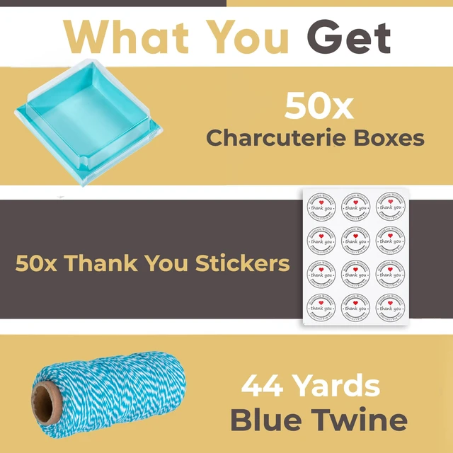 Alt view image 3 of 6 - 50 Pack 5in Small Charcuterie Boxes with Clear Lids, Mini Paper Containers Disposable Grease-Proof Dessert Packaging, Food Containers For Charcuterie, Bakery, Cookies, Pastry, Cake Slice, Strawberries