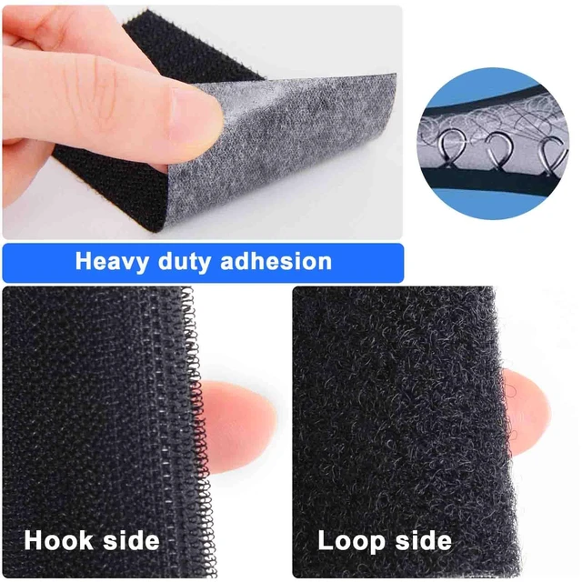 Alt view image 3 of 6 - Hook and Loop Tape 2in x 4in 10 Pairs, Slef Adhesive Interlocking Strip, Double Sided Mounting Tape Heavy Duty, Picture Hanging Strips