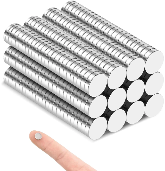 Main image of Small Magnets 250 Pack Refrigerator Magnets 8x2mm Rare Earth Neodymium for Crafts, Whiteboard, Kitchen Cabinet