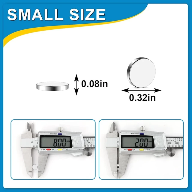 Alt view image 2 of 7 - Small Magnets 250 Pack Refrigerator Magnets 8x2mm Rare Earth Neodymium for Crafts, Whiteboard, Kitchen Cabinet