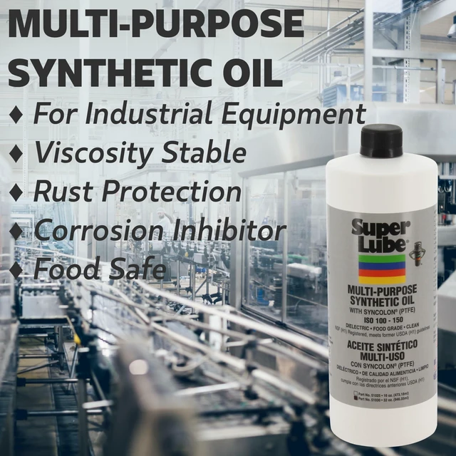 Alt view image 2 of 6 - Multi-Purpose Synthetic Oil w/Syncolon - Waterproof - NSF Rated - Industrial Grade - 3D Printer, Tool & Maintenance Use - Translucent White - Bottle - 4 oz (51004) (Pack of 2)