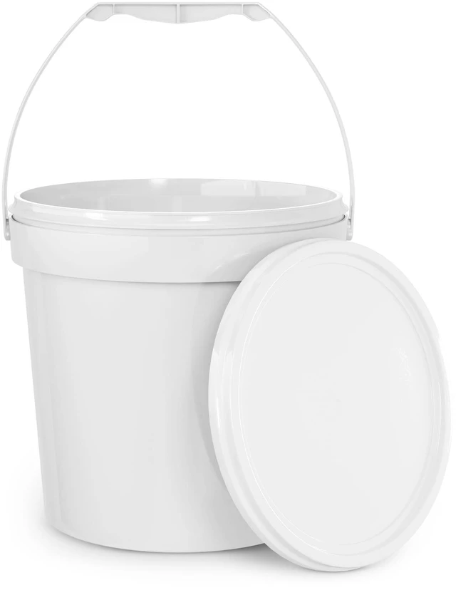 Main image of 1 Gallon Food Grade Round Plastic Bucket - Food Storage Deli Containers with Lids Ideal for Ice Cream, Soup, and Prep Containers - BPA-Free, Premium HDPE - 1 Pack