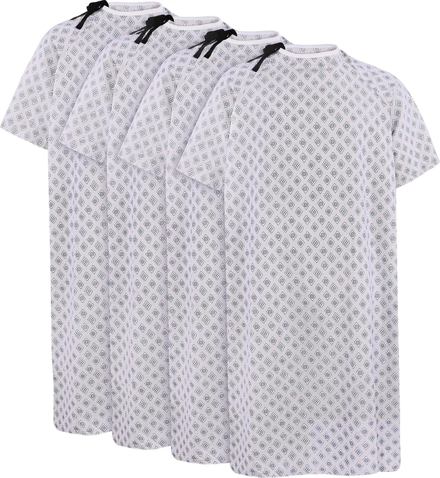 Main image of Unisex Hospital Gowns Back-Tie Patient Gowns Women Men Fits Sizes up to 2XL Lightweight, Loose-Fit, Comfortable, Soft, Multipurpose, Medical & Everyday Utility