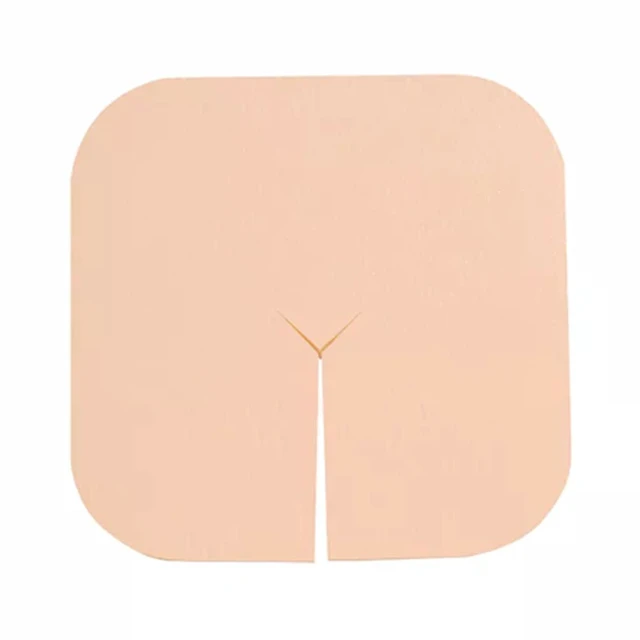 Alt view image 2 of 6 - Fenestrated Foam Dressing, Non-Adhesive Tracheo Pads 4"x4" 10 Packs, Tracheostomy Supplies Hydrophilic Highly Absorbent Soft Wound Dressings, Secure Tubes and Absorb Leakage