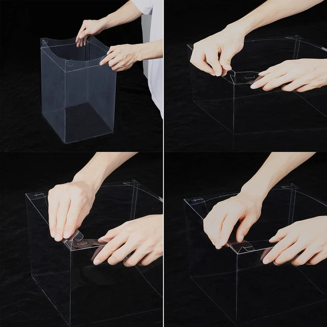 Alt view image 5 of 7 - 6Pcs Tall Cake Boxes Clear cake Box with Ribbon, 12x12x 10inch,Ideal for Large 10" and 12" Inch Tall Layer Tiered Cakes and Clear Gift Boxes for Wedding Party and Gift Display - White