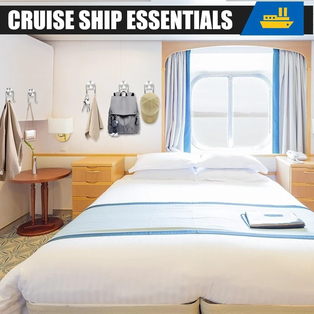 Alt view image 6 of 7 - Magnetic Hooks for Cruise Cabins Essentials 2026 Door Magnets 80LBS 5 Pack Ship Walls Must Haves Classroom Strong Heavy Duty Metal Locker Decor magnet Decorations Fridge Organization Silver
