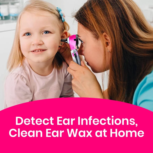 Alt view image 2 of 6 - ZetaLife Otoscope - Ear Scope with Light, Ear-Infection Detector, Pocket Size (Pink Color)