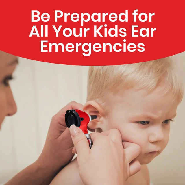 Alt view image 3 of 7 - ZetaLife Otoscope - Ear Scope with Light, Ear Infection Detector, Pocket Size (Red Color)