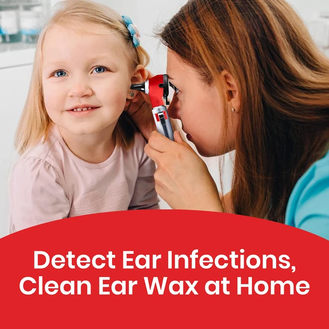 Alt view image 2 of 7 - ZetaLife Otoscope - Ear Scope with Light, Ear Infection Detector, Pocket Size (Red Color)