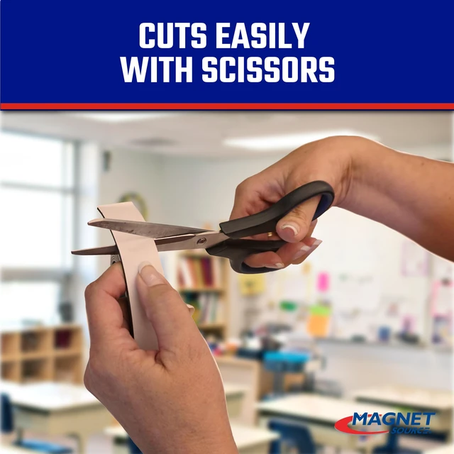 Alt view image 6 of 7 - Flexible Magnetic Tape - Magnet Strips with Strong Adhesive Backing for Walls, Boards, Signs, and More - 0.0625" Thick - 0.5" W - 100 Ft - 1 Roll
