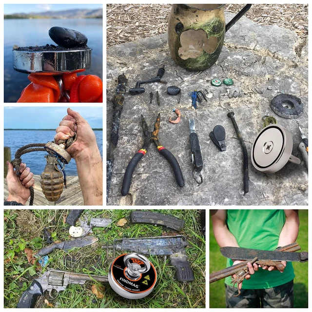 Alt view image 6 of 6 - 1500 LBS Fishing Magnets, 4.72 Inch Neodymium Fishing Magnet Kit Heavy Duty Magnet for Fishing, Super Strong Magnet Fishing Kit for Retrieving Metal Items in River, Lake, Lawn