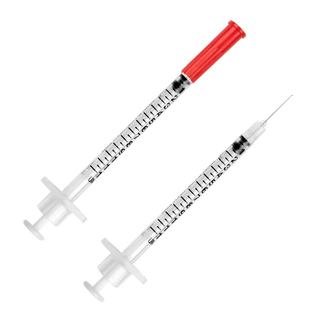 Alt view image 2 of 5 - UltiGuard Safe Pack U-40 Pet Insulin Syringes, 3/10cc, 29G x 1/2", 100Ct HU VetRx All-in-One Insulin Syringes and Sharps Container, Works with Any U-40 Strength Insulin for Dogs or Cats; HU