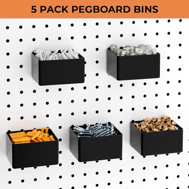 Alt view image 6 of 7 - 120PCS Pegboard Accessories Organizer Kit with Peg Borad Hooks & Bins Peg Board Hooks Assortment, For Organizing Various Tools, Fit 1/8 or 1/4 inch Pegboard, For Garage Hanging & Storage Tools