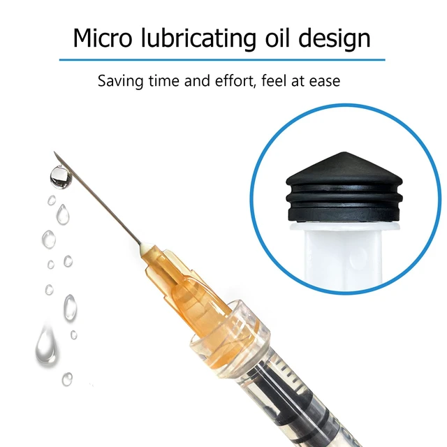 Alt view image 4 of 7 - 100pcs 1ml 25G x 5/8 inch Scientific Accessories, Refilling Liquids 1cc 25g 5/8 inch 16mm Individually Wrapped, Lab Sample Injections, Disposable Luer Lock, Dispensing Supplies, Thick