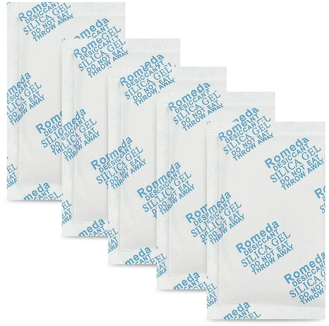 Main image of 60 Pcs 20 Gram Silica Gel Packs, Transparent Desiccant, Desiccant Packets for Storage, Moisture Packs for Spices Jewelry Shoes Boxes Electronics Storage