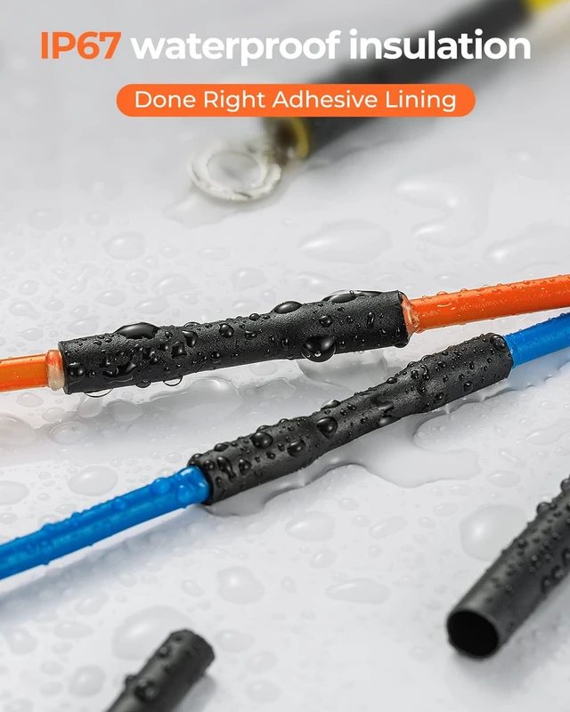 Alt view image 5 of 7 - 400Pcs Heat Shrink Tubing Kit, 3:1 Adhesive Lined Wire Shrink Wrap tubing Marine Grade, Dual Wall, Industrial Waterproof Black Shrink Wrap Tubing, Wire Insulation, for Automotive, Electrical Repairs