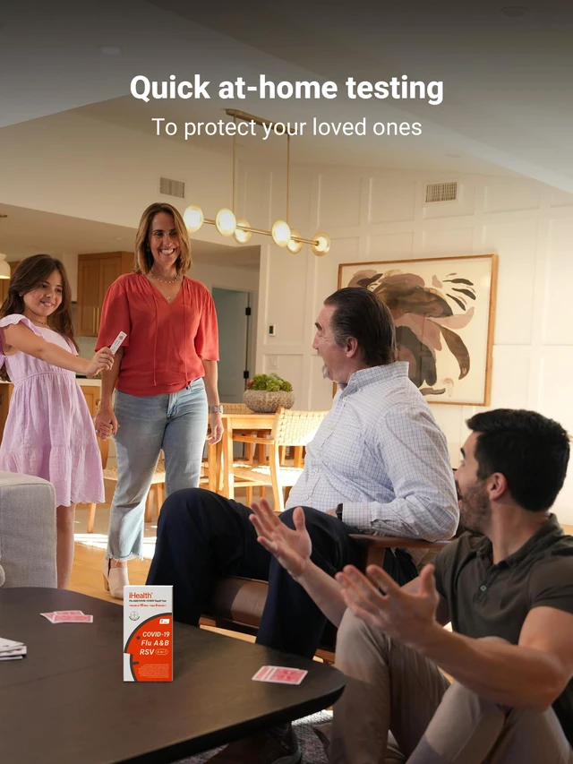 Alt view image 5 of 7 - RSV Test + Flu A/B + COVID Test Combo, 4-in-1 RSV Test Home Kit, Antigen Test, 15-Minute Results, FDA Authorized OTC At-Home Test for Adults & Kids, Non-Invasive Nasal Swab(1 Pack,1 Test)