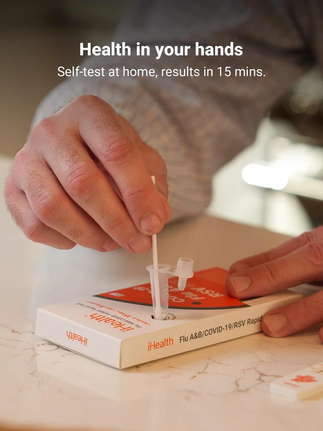 Alt view image 6 of 7 - RSV Test + Flu A/B + COVID Test Combo, 4-in-1 RSV Test Home Kit, Antigen Test, 15-Minute Results, FDA Authorized OTC At-Home Test for Adults & Kids, Non-Invasive Nasal Swab(1 Pack,1 Test)