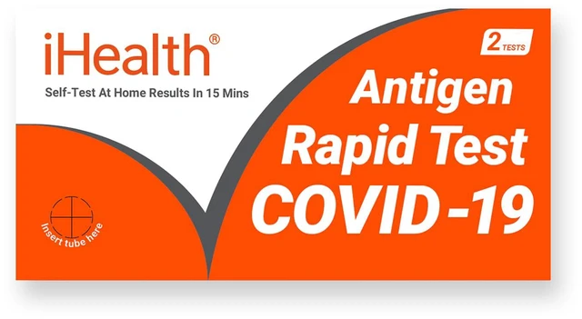 Main image of COVID-19 Antigen Rapid Home Test, 2 Tests, FDA Authorized OTC at-Home Self Test, Results in 15 Minutes with Non-invasive Nasal Swab, Easy to Use & No Discomfort, for ages 2 and up