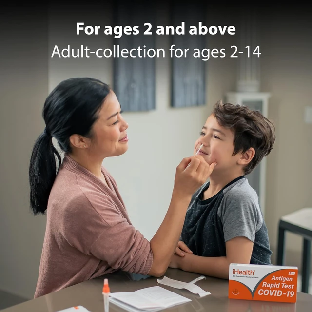 Alt view image 4 of 7 - COVID-19 Antigen Rapid Home Test, 2 Tests, FDA Authorized OTC at-Home Self Test, Results in 15 Minutes with Non-invasive Nasal Swab, Easy to Use & No Discomfort, for ages 2 and up