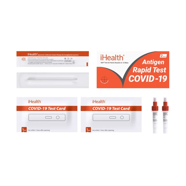Alt view image 7 of 7 - COVID-19 Antigen Rapid Home Test, 2 Tests, FDA Authorized OTC at-Home Self Test, Results in 15 Minutes with Non-invasive Nasal Swab, Easy to Use & No Discomfort, for ages 2 and up