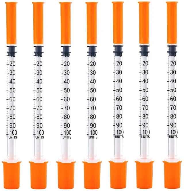 Main image of 100pack 1cc Syringes with 32G 1/4 Inch-6mm U-100 Accurate Measuring for Liquid Individually Sealed Packaging