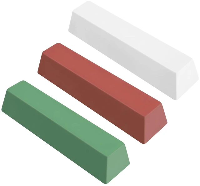 Main image of Buffing Polishing Cutting Compounds 3 lbs.Kit Polishing Rouge Bars for Buffing polishing Wheel- Green Fine/White Medium/Red Coarse - 3 Pack