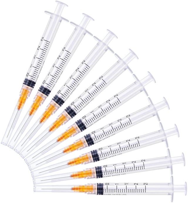 Main image of 2.5ml Syringes with 25 Gauge 1 Inch Needles Luer Lock Disposable, 50 Pack Individually Packed