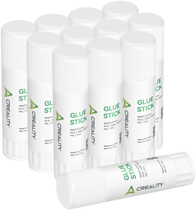 Main image of 3D Printer Glue Sticks for Hot Bed Warping Reducing 3D Printer Bed Adhesive PVP Solid 3D Print Glue Stick 3D Gloop for PLA/ABS/PETG/PC/PA/TPU(Pack of 12)