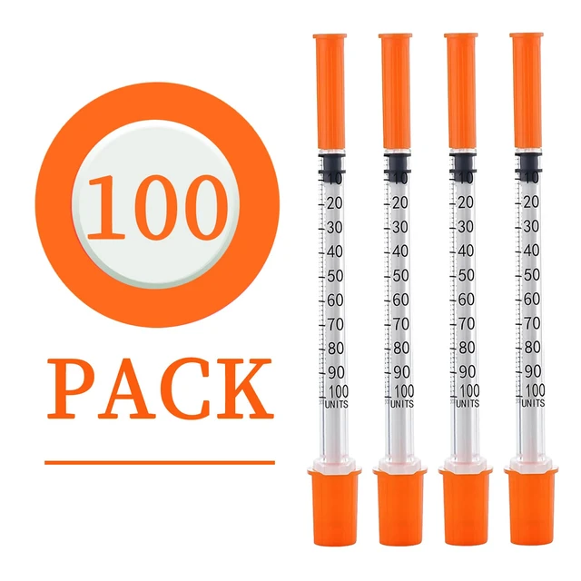 Alt view image 2 of 7 - 100PACK 1ML Syringe with 30G 1/2" (13mm) Needle, Individually Wrapped Lab Supplies (1CC 30G 1/2"-100PACK)