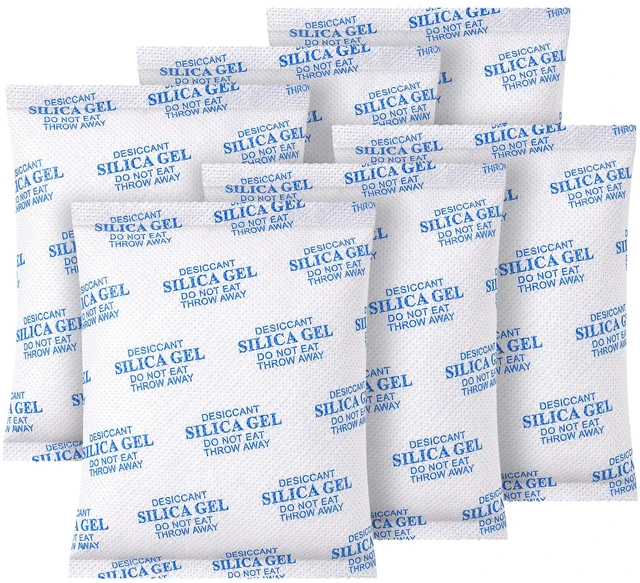 Main image of Silica Gel Packets, 300 Gram 6 Packs Food Safe Desiccant Packs, Large Desiccant Packs for Storage, Reusable Large Moisture Absorbers for Storage Bins, 3D Filaments, Electronics, Safes
