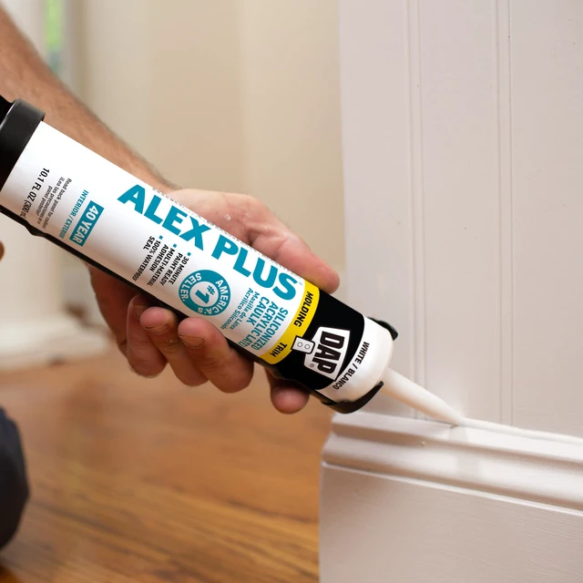 Alt view image 7 of 7 - Alex Plus Acrylic Latex Caulk, White, 10.1 Oz, 12 Pack (7079818152)