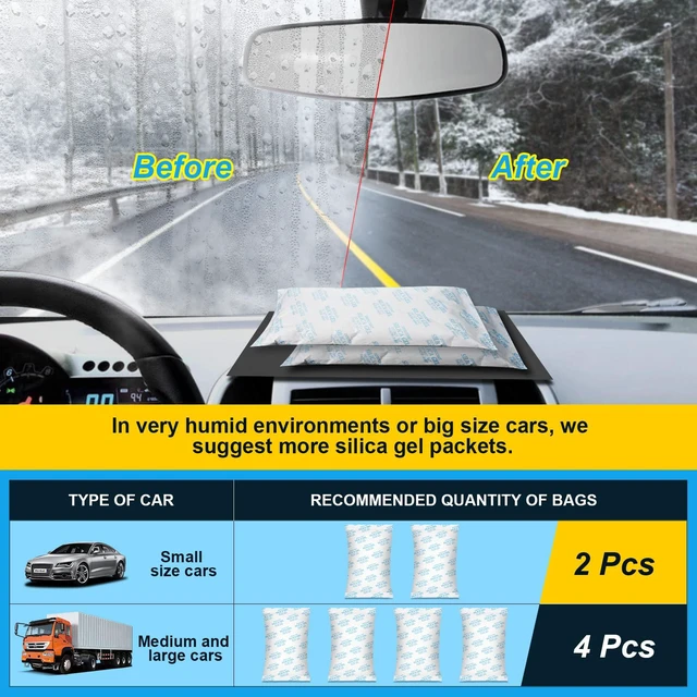 Alt view image 7 of 7 - Desiccant Packs 500 Gram 6 Packs Silica Packets, Silica Gel Car Dehumidifier by Reusable, Large Moisture Absorbers for Electric Tool, Basement, 3D Filaments and Safes