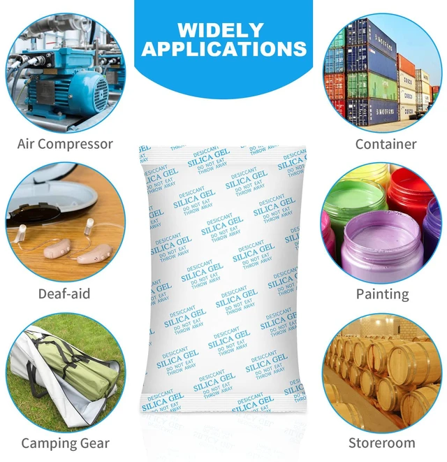 Alt view image 6 of 7 - Desiccant Packs 500 Gram 6 Packs Silica Packets, Silica Gel Car Dehumidifier by Reusable, Large Moisture Absorbers for Electric Tool, Basement, 3D Filaments and Safes