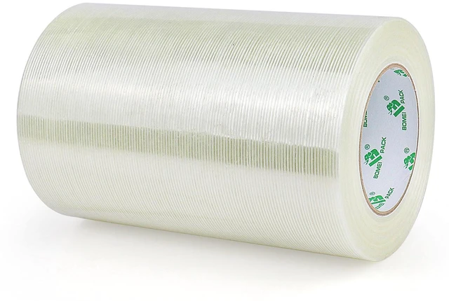 Main image of Wide Heavy Duty Fiberglass Filament Reinforced Packing Tape 8inch, 60yds x 5.5mil