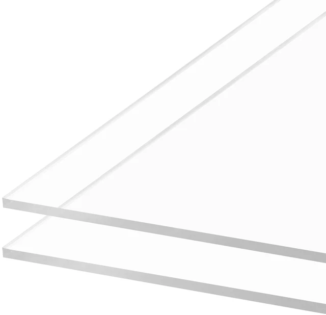 Alt view image 2 of 7 - Pack of 10 Clear Cast Acrylic Sheet 4" x 6" x 1/8" Thick (3mm) Plexiglass Panel; Transparent; Plastic Board; for Sign, Craft, Display Projects, Laser Cutting, Engraving