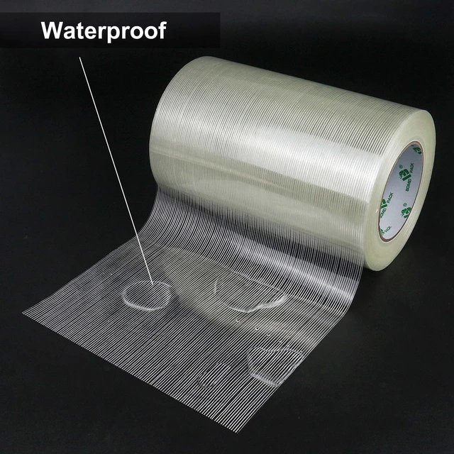 Alt view image 4 of 7 - Wide Heavy Duty Fiberglass Filament Reinforced Packing Tape 8inch, 60yds x 5.5mil