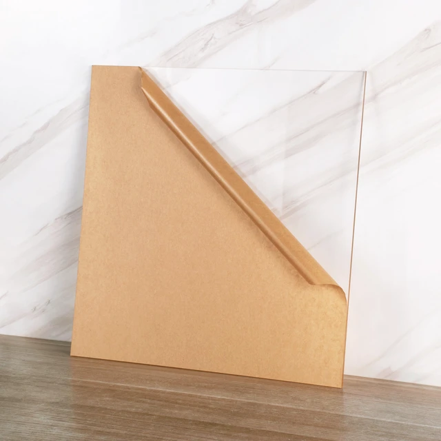 Alt view image 4 of 7 - Pack of 10 Clear Cast Acrylic Sheet 12" x 12" x 1/8" Thick (3mm) Plexiglass Panel; Transparent Square; Plastic Board; for Sign, Craft, Display Projects, Laser Cutting, Engraving