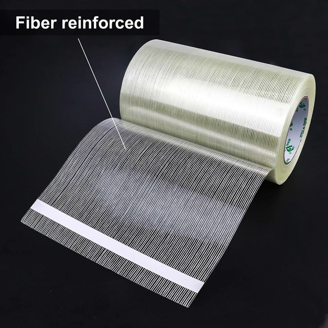 Alt view image 3 of 7 - Wide Heavy Duty Fiberglass Filament Reinforced Packing Tape 8inch, 60yds x 5.5mil