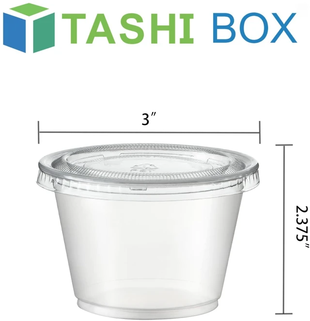 Alt view image 3 of 6 - 200 Sets-5.5 Ounce Disposable Plastic Jello Shot Cups with Lids, Souffle Portion Cups