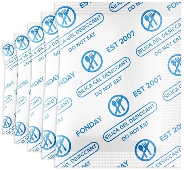 Main image of 1 Gram 2000 Packets Food Grade Silica Gel Desiccant Packs Premium silica beads absorb moisture effectively, keeping snacks, jerky, spices & vitamins dry and fresh