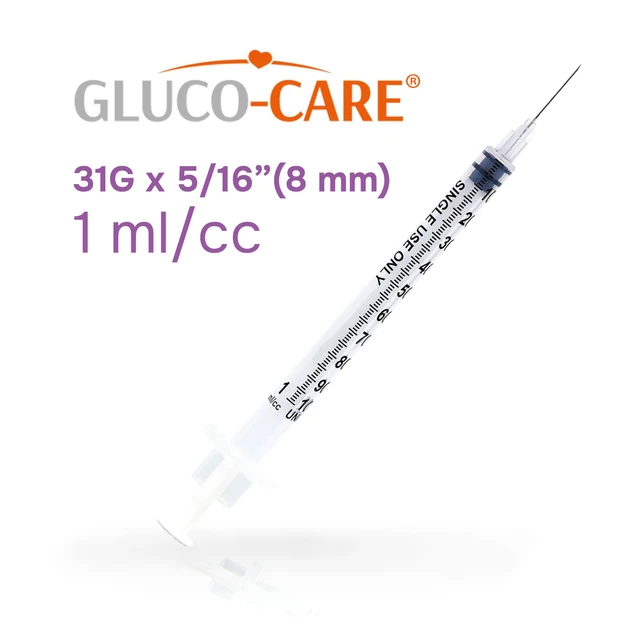 Alt view image 2 of 7 - 1ml /cc Syringes 31G x 5/16 (8mm), Orange Cap, Box of 50 pcs Fine Tip, Home & Lab Use, Clear Barrel, Bold Scale, Smooth Plunger Movement with back-end stopper, Leak-Proof Design