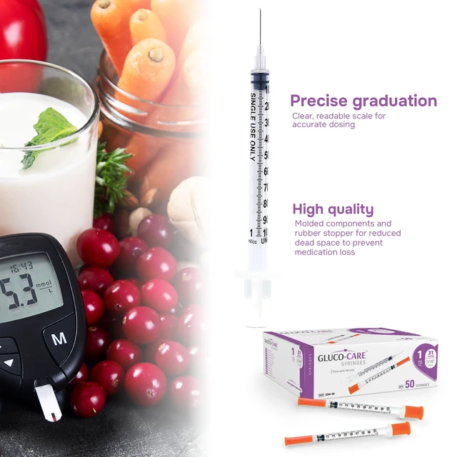 Alt view image 3 of 7 - 1ml /cc Syringes 31G x 5/16 (8mm), Orange Cap, Box of 50 pcs Fine Tip, Home & Lab Use, Clear Barrel, Bold Scale, Smooth Plunger Movement with back-end stopper, Leak-Proof Design