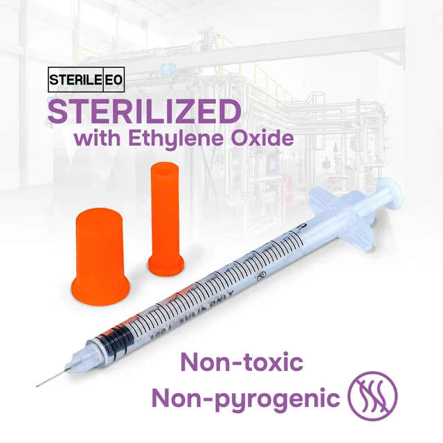 Alt view image 6 of 7 - 1ml /cc Syringes 31G x 5/16 (8mm), Orange Cap, Box of 50 pcs Fine Tip, Home & Lab Use, Clear Barrel, Bold Scale, Smooth Plunger Movement with back-end stopper, Leak-Proof Design