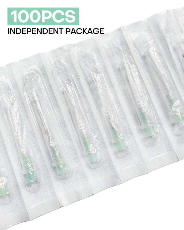 Alt view image 4 of 7 - 100 Pcs 32G 4mm Needle 32 Gauge Sterile Disposable Injection Needles Dispensing Lab Supplies Individually Sealed Packaging