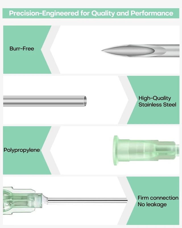 Alt view image 5 of 7 - 100 Pcs 32G 4mm Needle 32 Gauge Sterile Disposable Injection Needles Dispensing Lab Supplies Individually Sealed Packaging