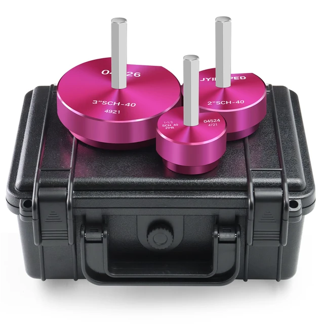 Alt view image 2 of 7 - PVC Pipe Reamer 1-1/2",2",3", PVC Fitting Saver Socket Saver for Plumbing 3-Piece Plastic Pipe Reamer Tool Kit for Sch.40 CPVC ABS Hub Fittings,Fit 1/2" Drills,with 1/4" Hex Shaft for Pipes Cleaning