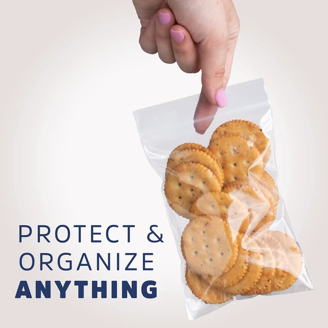 Alt view image 6 of 7 - Clear Plastic Reclosable Zip Bags - Bulk Case of 1000, 4" x 6" 2 mil Thick Strong & Durable Poly Baggies With Resealable Zip Top Lock For Travel, Storage, Packaging & Shipping